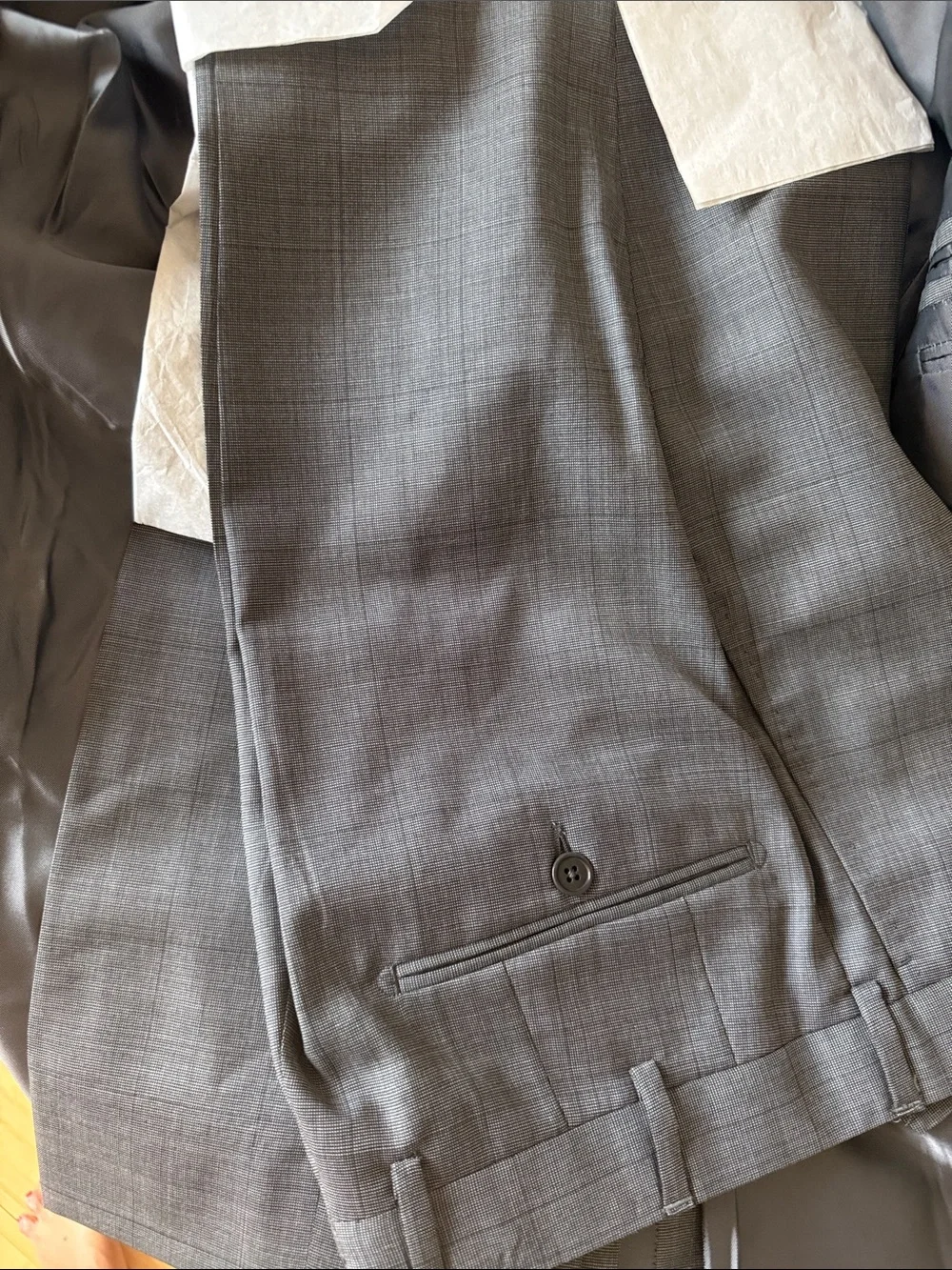 Ermenegildo Zegna Men's Multiseason Suit Jakcet and Pants in Gray print 36R